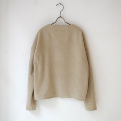 ★SALE 50% OFF★ ミニブークレ肩ボタンビルドネックプルオーバー (beige)　"size 2" 7枚目の画像