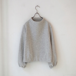 ◆SOLD OUT◆ ミニブークレビルドネックパフスリーブプルオーバー（light gray） 7枚目の画像