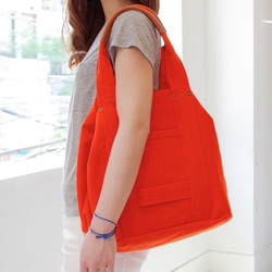 ＜ラスト1つ＞ 倉敷帆布のトートバッグ　”100％ Orange” 5枚目の画像