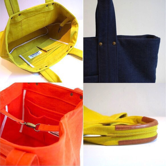 ＜ラスト1つ＞ 倉敷帆布のトートバッグ　”100％ Orange” 3枚目の画像