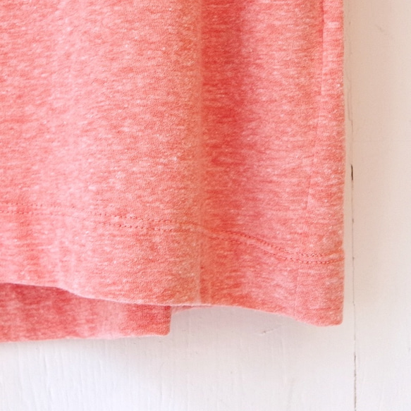◆售完◆亞麻棉口袋點t 5分袖子（粉紅色） 第3張的照片