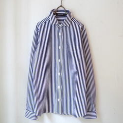 ◆SOLD OUT◆ ストライプベーシックシャツ "navy × white stripe " size:2 5枚目の画像