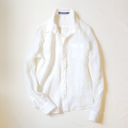 ＜ラスト1点＞ リネンシャンブレースキッパーベーシックシャツ　"white"　(size 3) 10枚目の画像