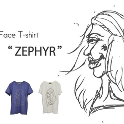 面對印刷T卹“ZEPHYR” 第5張的照片