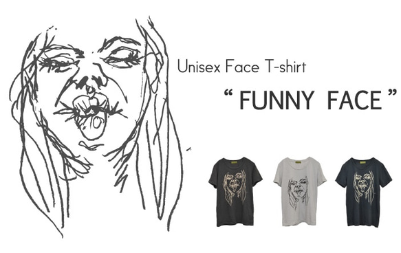 フェイスプリントTシャツ　 "FUNNY FACE" 5枚目の画像