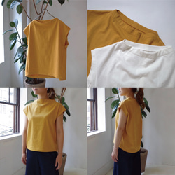 ◆售完◆簡約法式袖T卹“橙色” 第6張的照片