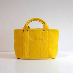 ＜ラスト1点＞ 倉敷帆布のミニトート　”Mustard yellow” 1枚目の画像