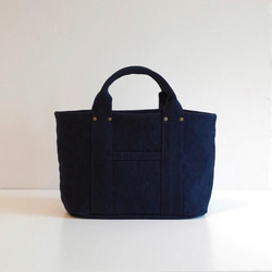 ◆SOLD OUT◆　倉敷帆布のミニトート　”Midnight blue” 2枚目の画像