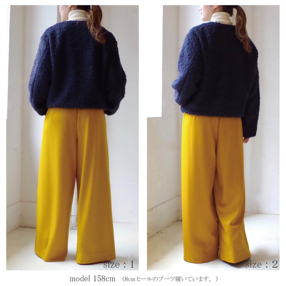 ◆SOLD OUT◆ ＜残り1枚＞ループブークレ ノーカラーブルゾン ( ショート丈 / navy /SIZE:2) 10枚目の画像