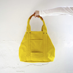 ＜Keiko様専用です＞倉敷帆布のトートバッグ　”Mustard Yellow” 1枚目の画像