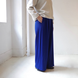 ◆SOLD OUT◆ 圧縮ウール２タックワイドパンツ（royal blue）サイズ2 3枚目の画像