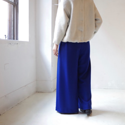 ◆SOLD OUT◆ 圧縮ウール２タックワイドパンツ（royal blue）サイズ2 4枚目の画像