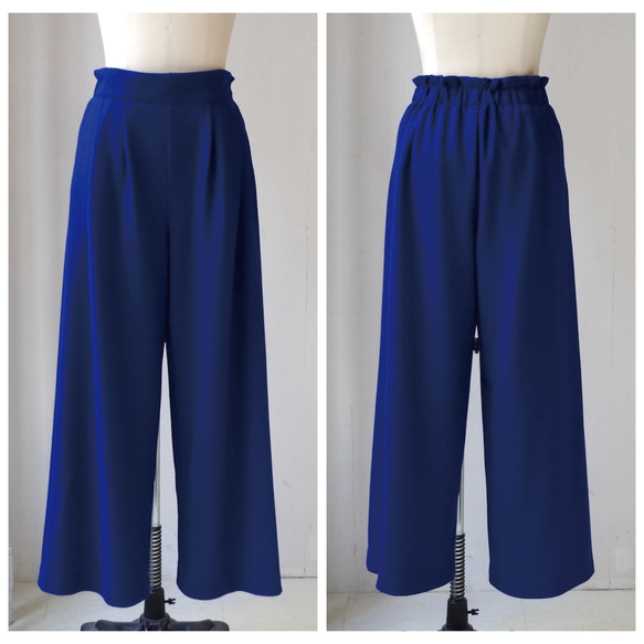 ◆SOLD OUT◆ 圧縮ウール２タックワイドパンツ（royal blue）サイズ2 5枚目の画像