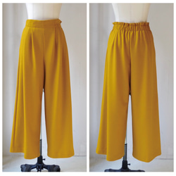 ＜ラスト１点＞ 圧縮ウール２タックワイドパンツ（mustard yellow）"size 1" 6枚目の画像