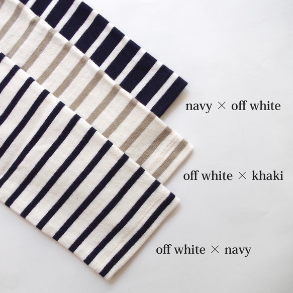 橫條紋口袋長袖T (navy × off white/size:1) 第10張的照片