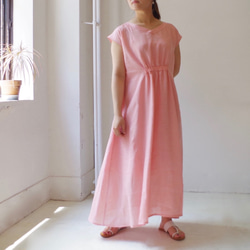 ◆SOLD OUT◆　フレンチリネン　2WAYロングワンピース " light pink " 1枚目の画像