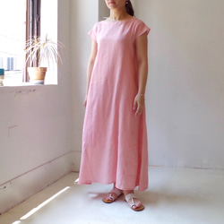 ◆SOLD OUT◆　フレンチリネン　2WAYロングワンピース " light pink " 2枚目の画像