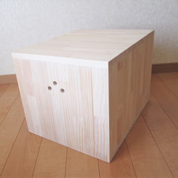 キャットハウス　木製　にゃんこハウス箱型ラージサイズ 8枚目の画像