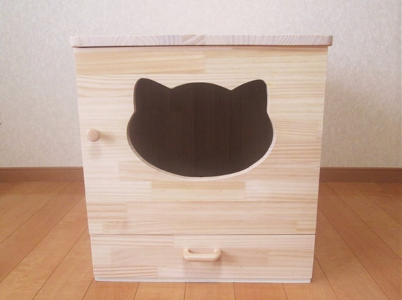 各種トイレ対応＞ねこトイレカバー にゃんこ''るんるん''トイレハウス