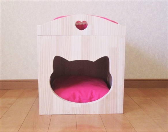 キャットハウス 木製 にゃんこ ”ぷぎゃっと” ハウス 2段ベッド