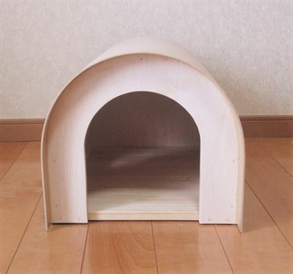 キャットハウス 木製 にゃんこハウス かまぼこ型ラージサイズ ハウス