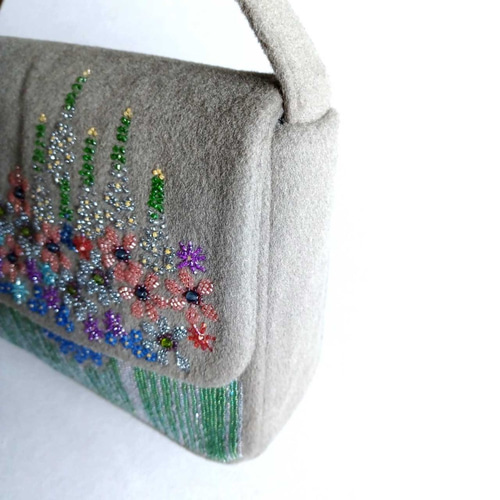 パーティーバッグ 総ビーズ刺繍 もろく