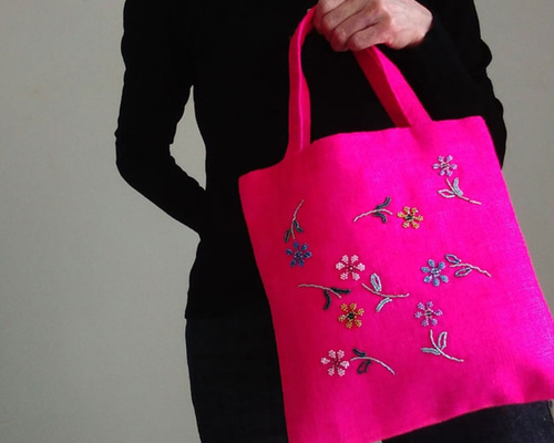 *paris*ビーズ刺繍 シルク ミニハンドバッグ 0_e217a6d776cdcf211ffec268d4ca