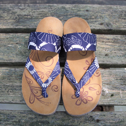 『日風藍』和風古典青海波浪｜Taroko超彈力萊卡氣墊鞋 第3張的照片