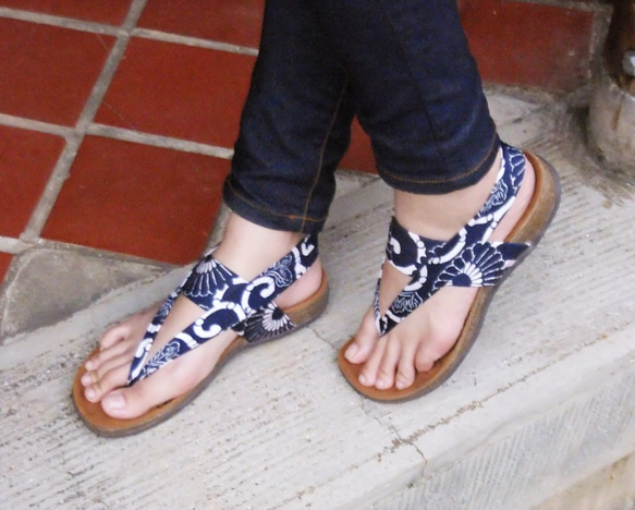 雲の中を歩く、風の青]クラシック音楽ライブサンダル/伸縮性のある