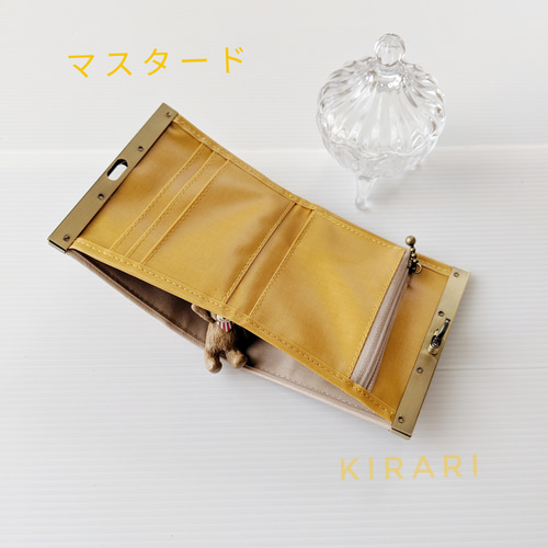 お札が折らずに入る♬直線口金ミニ財布 ハラコ本革ゼブラ柄×黒色本革