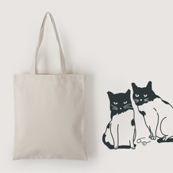 囡囡的畫畫 | 我與我的貓夥伴 | 帆布直式袋 第1張的照片