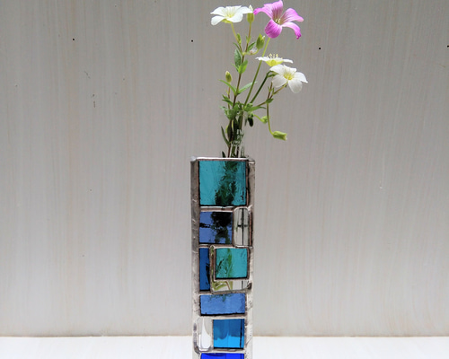 ステンドグラス一輪挿し【試験管付き】 その他インテリア雑貨 konoe