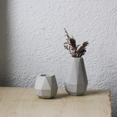 水滴1 + 1組み合わせ|セメントフラワーポットギフトボックス|ドライ