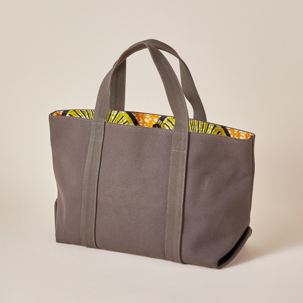 エシカルなトートバッグ+｡･ﾟグリーン×グレー 4,940円