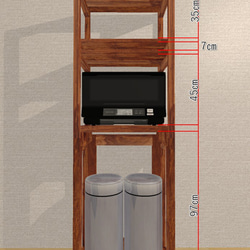 【ぷー様オーダーシェルフ】(組立式) 高さ193㎝  幅63cm 奥行43cm 2枚目の画像