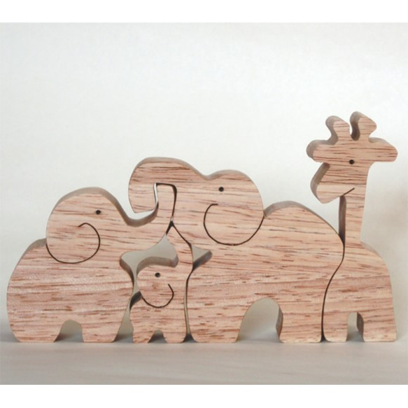 キリンと象（組み木） 1枚目の画像
