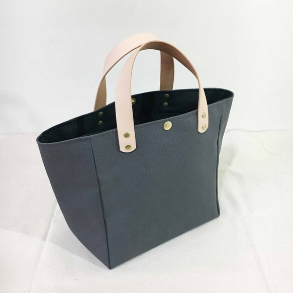 簡約手提袋・小・深灰 第2張的照片