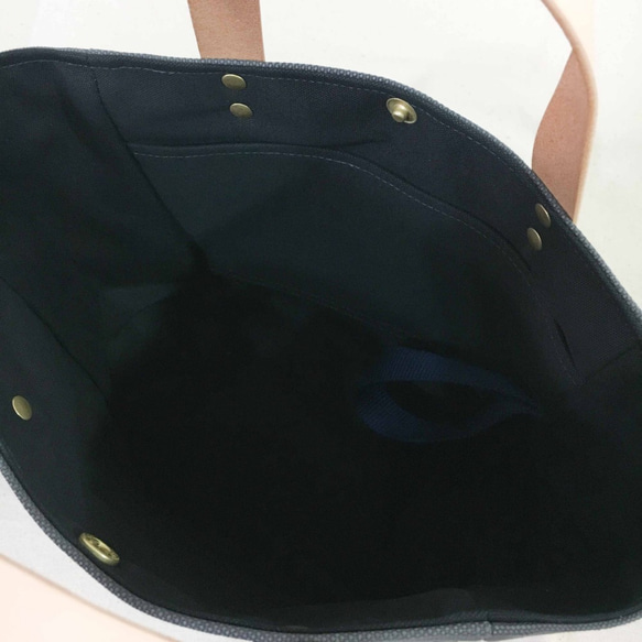 簡約手提袋・小・深灰 第3張的照片