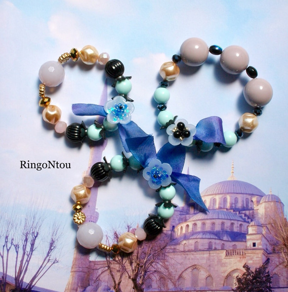 KIDS Bracelet <Blu> (medium) 2枚目の画像