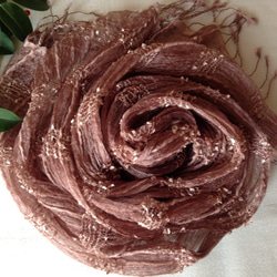 そよご染め：シルク＆ビスコース＆コットンストール (C) 1枚目の画像