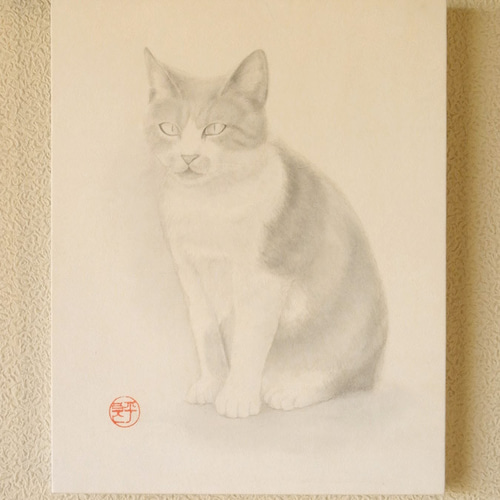 猫（水墨画） 絵画 平良レイ 通販 3159057｜Creema(クリーマ)