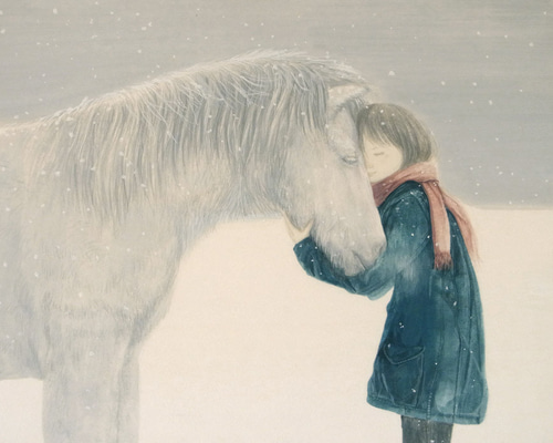 絵画『駆ける馬』ヘイ平山画 絵画『駆ける馬』ヘイ平山画