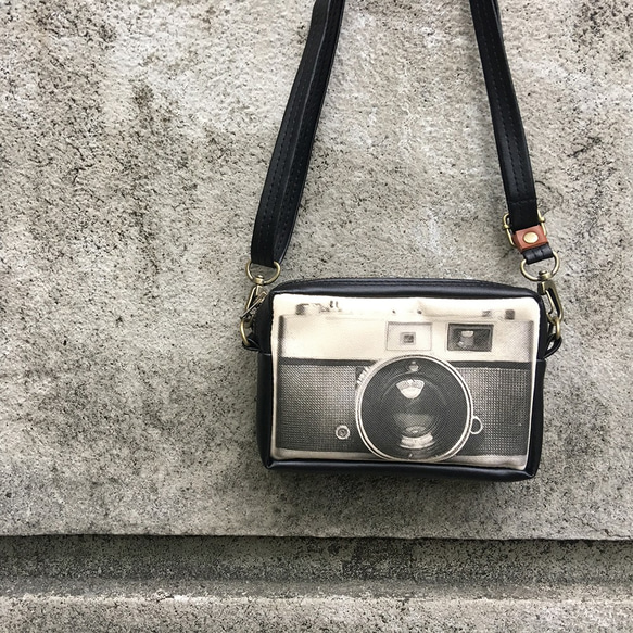 レトロカメラバッグカメラバッグ-海外機内持ち込み手荷物-ブラックコーヒーレッド3色ご用意 1枚目の画像