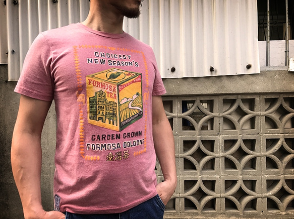 Vintage T-SHIRT-台湾茶（シングルブリックレッド）（台湾茶） 1枚目の画像