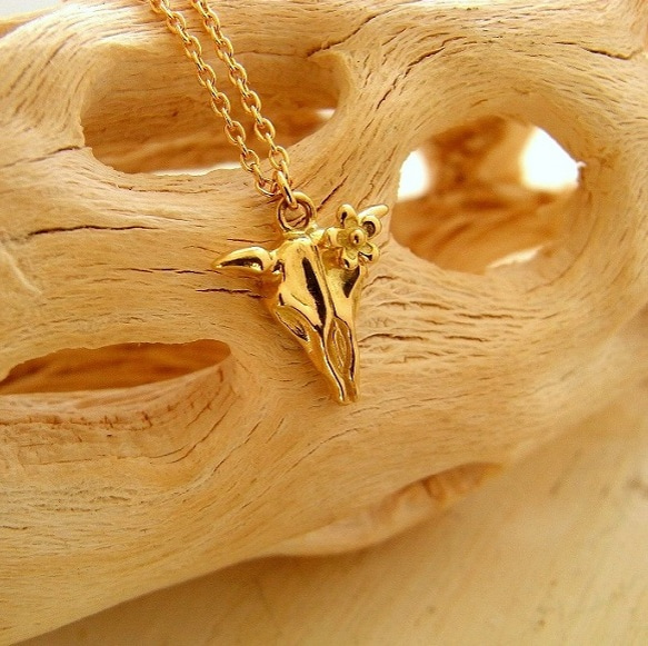 K18 cow's skull pendant 2枚目の画像