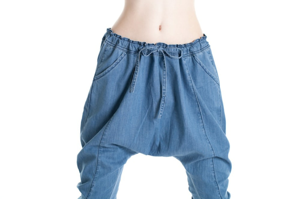 Denim Harem Pants ｜ Sky blue 8枚目の画像