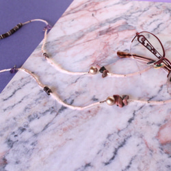 Cotton pearl Glasses chain Necklace 6枚目の画像