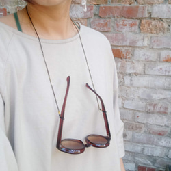 Industrial Gold Glasses chain Necklace 2枚目の画像