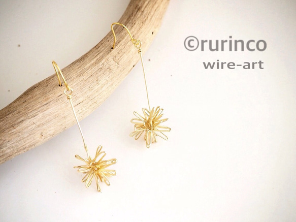 線香花火（ピアス） ピアス（フック・チェーン） rurinco 通販