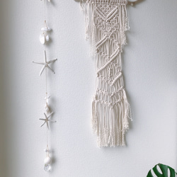 マクラメ マクラメタペストリー 壁掛 装飾 ボヘミアン 手編み 流木 西海岸 インテリア 2枚目の画像
